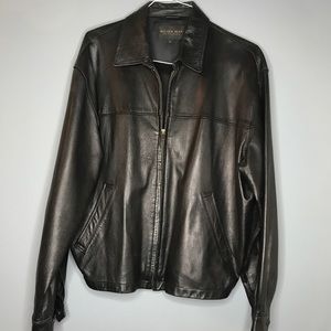 Black leather jacket